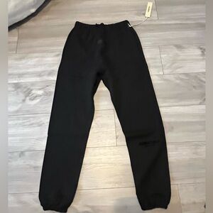 Essentials Cuffed Black Sweatpants